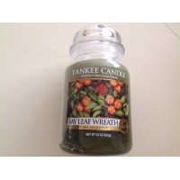 Yankee Candle Bay Leaf Wreath Jar Candle 22 Ounces   273407743042